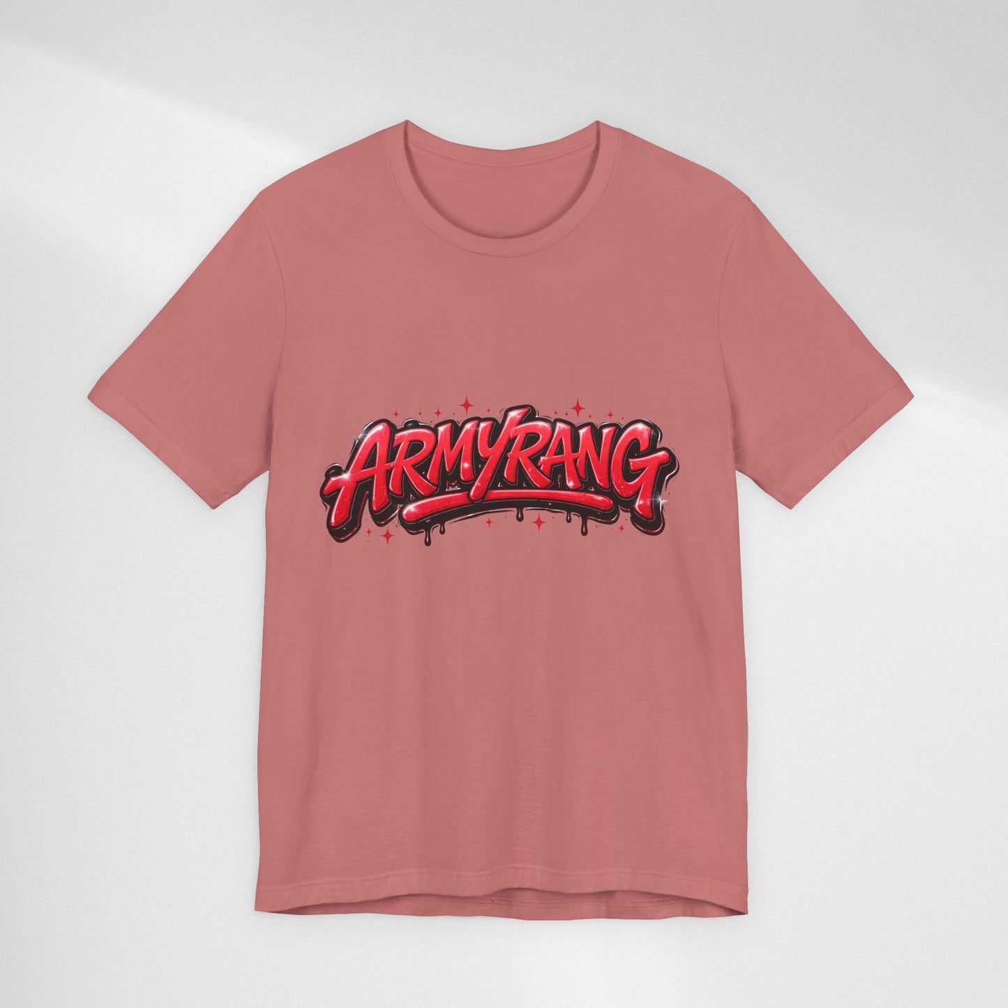 BTS T-Shirt — 'ARMYRANG' Red Graffiti Logo Tee