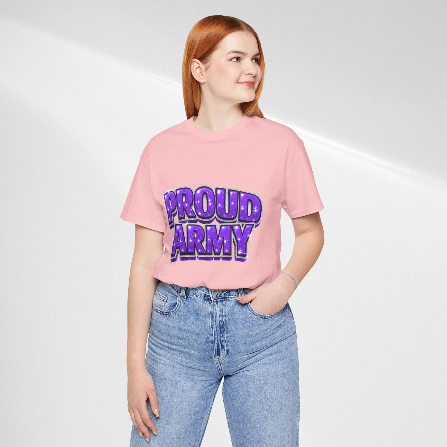 Proud Army T-Shirt — Bold Purple BTS Support Tee