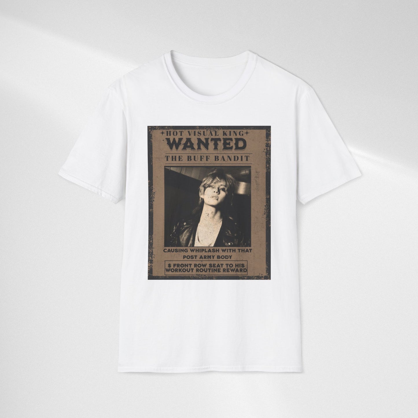 Wanted V Poster Graphic T-Shirt — "The Ruff Bandit" Vintage Western Mugshot Tee