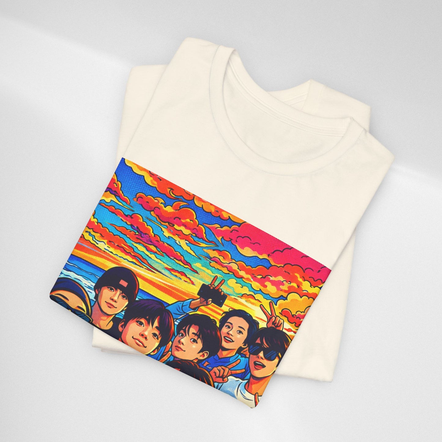 BTS Vibrant Sunset Group Portrait Tee