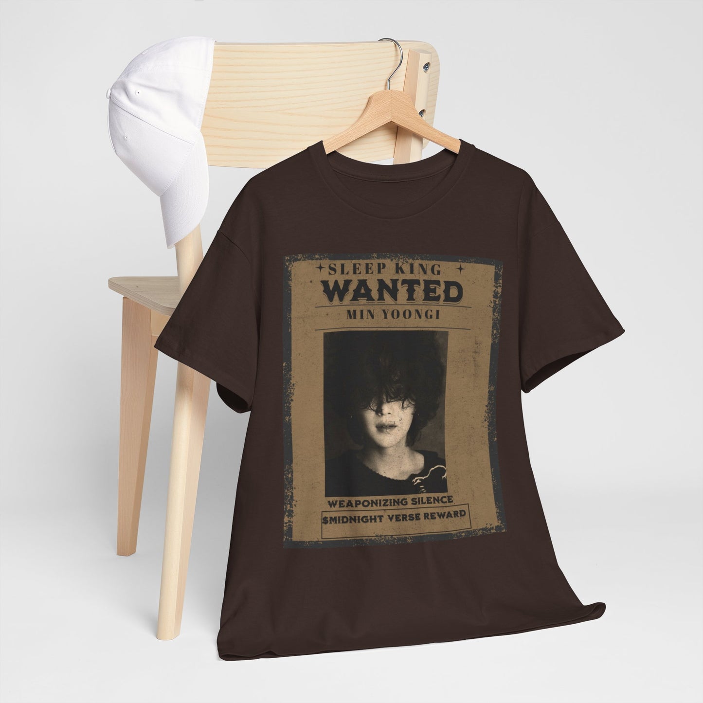 Suga Vintage “Sleeping Wanted” Retro Poster T-Shirt