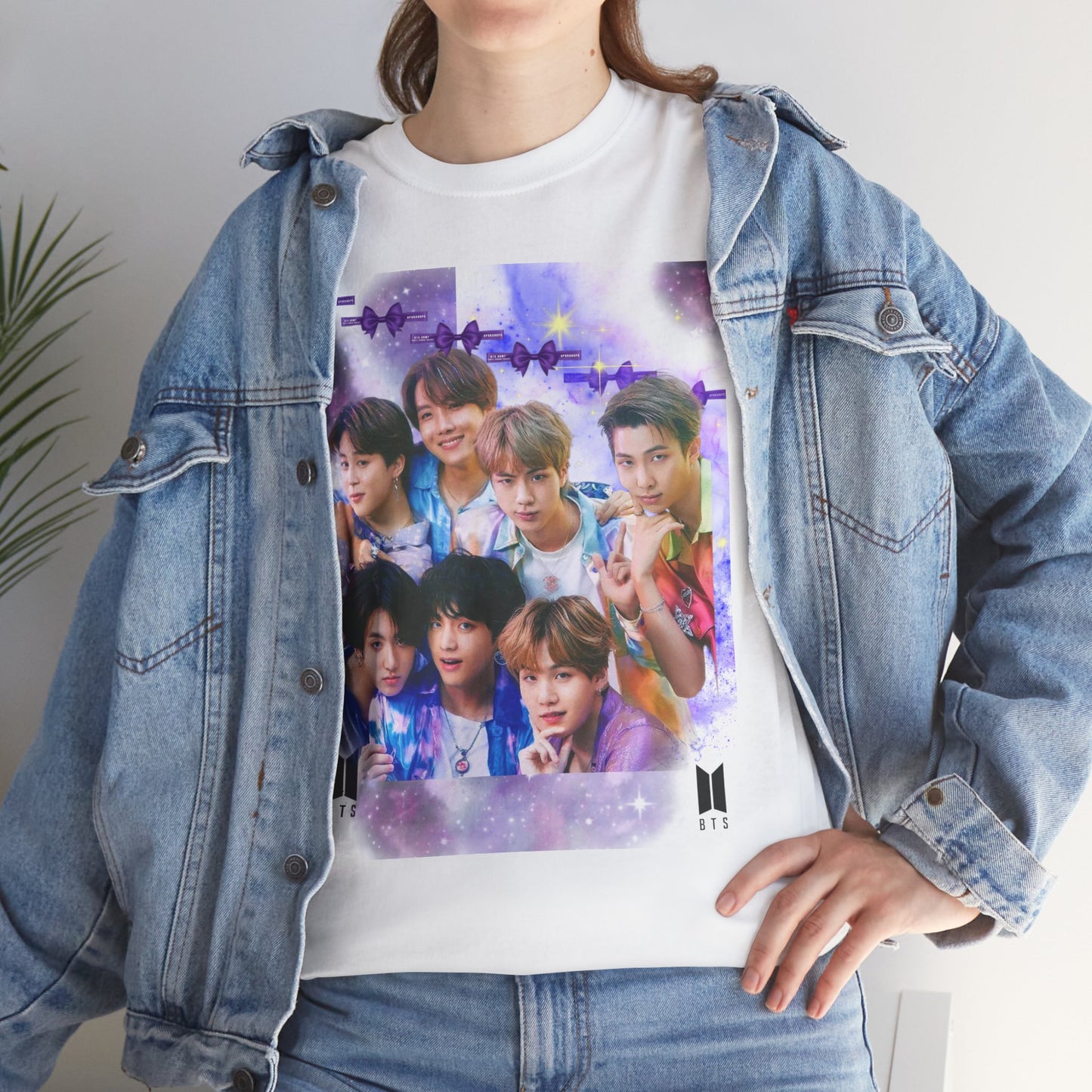 BTS Collage Tee — Purple Dream Photo Graphic T-Shirt